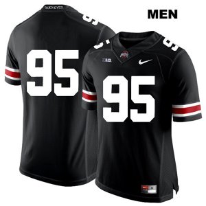 Men's NCAA Ohio State Buckeyes Blake Haubeil #95 College Stitched No Name Authentic Nike White Number Black Football Jersey NX20M17FV